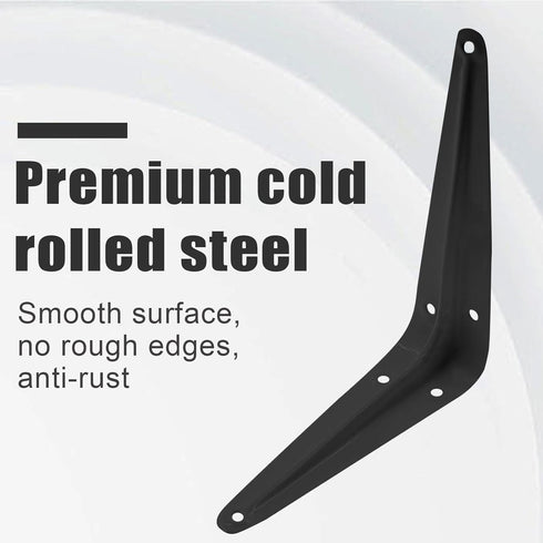verkelly 10 5 6 Inch Pcs Shelf Brackets, x Black Heavy Duty Metal Wall Corner Angle Shelving for Wall Hanging Shelves