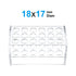 uxcell Test Tube Rack Holder Lab Stand Acrylic 18-Well 17mm Diameter Clear for 10ml,15ml Tube