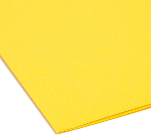 Smead Interior File Folder, 1/3-Cut Tab, Letter Size, Yellow, 100 per Box (10271)