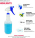 3X High Output Heavy Duty Spray Bottles, 3 Pack, 32 oz Professional Industrial Spray Bottles for Commercial, Household