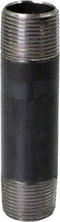Everflow Supplies NRLB1004 Black Left/Right Steel Nipple Pipe Fitting, 4" Long, 1" Nominal Size Diameter