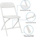 Volowoo Commercial 260lb. 4pcs) Folding Plastic Chair, Indoor Outdoor Portable Stackable Seat with Steel Frame Capacity