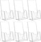 NIUBEE 6 Pack Acrylic Bi-fold Brochure Holder, Clear Plastic Countertop Organizer