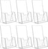 NIUBEE 6 Pack Acrylic Bi-fold Brochure Holder, Clear Plastic Countertop Organizer