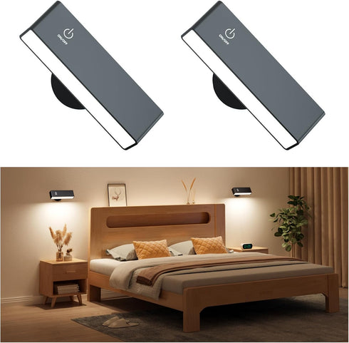 YiLaie Battery Operated Wall Sconces Set of 2, LED Wall Mounted Lights