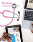 FriCARE Dual Head Stethoscope - Smooth Hot Pink Tube for Nurses and Medical Students
