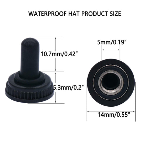 Twidec 6Pcs Mini Momentary Toggle Switch SPDT 3 Position 3 Pins, Waterproof Cap for Car Boat Switches