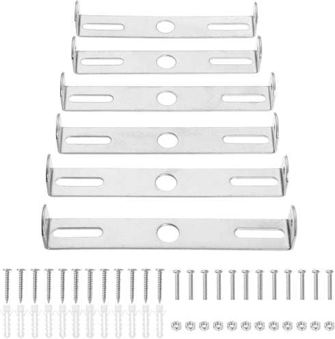 4.1-4.7 Inch Light Fixture Mounting Bracket Kit, Square Ceiling Light Plate Wall Mounting Bracket Pack of 6