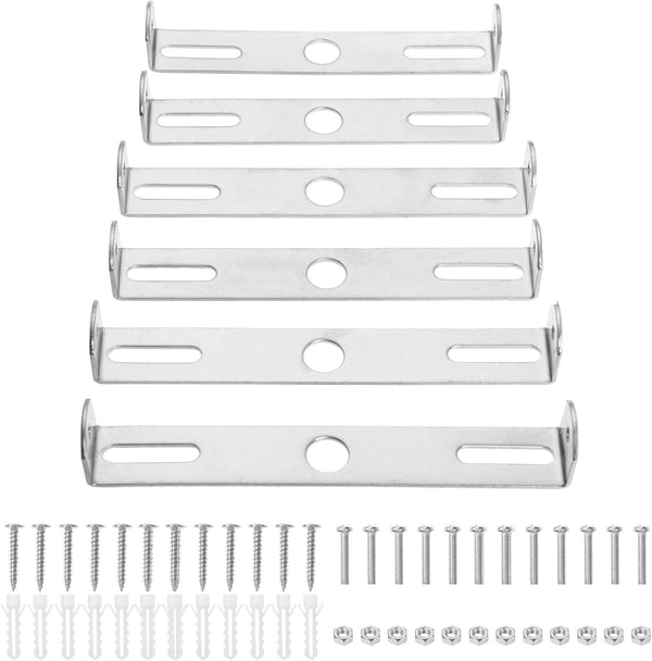4.1-4.7 Inch Light Fixture Mounting Bracket Kit, Square Ceiling Light Plate Wall Mounting Bracket Pack of 6