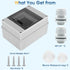 Waterproof Distribution Protection Box, ABS Plastic Breaker Electrical Box with Transparent Cover IP65