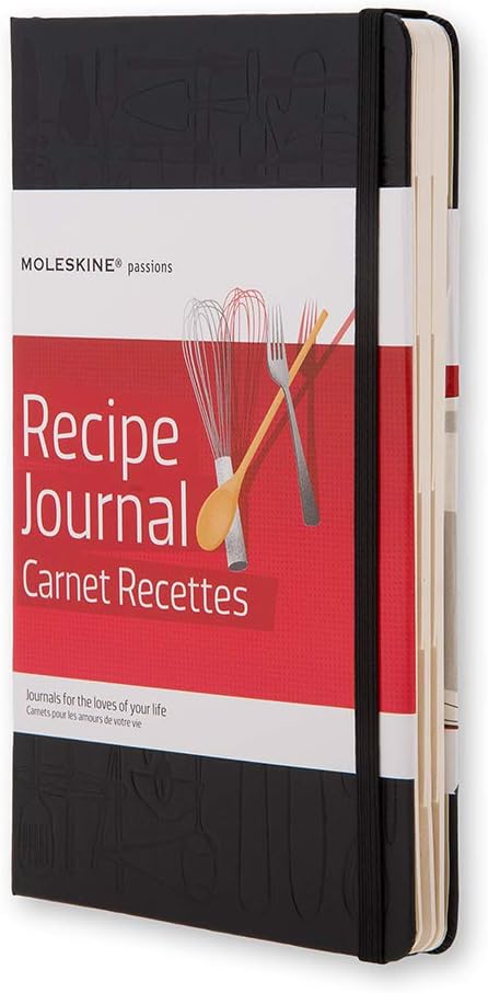 Moleskine Passion Journal, Recipe, Large (5" x 8.25"), Hard Cover, Black