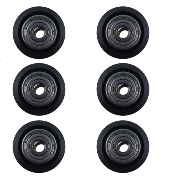 3D Printer V Slot Wheel SQXBK, 6PCS Gantry Wheel, POM Polycarbonate Roller for Ender 3, CR10, Artillery Sidewinder