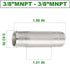 TAISHER 2Pcs Stainless Steel Pipe Fittings, 3/8" NPT Male Threaded, 2" Length