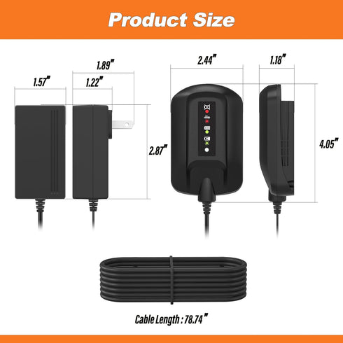 Koedsion WA3742 20V WA3525 WA3520 WA3578 20v WA3732 WA3875 WA3881 Charger Compatible with Worx Lithium Battery