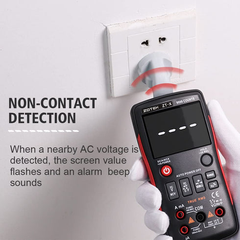 ZT-X Digital Multimeter 9999 Counts AC DC Voltmeter and Ohm Tester with Automatic Range