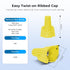 600PCS Yellow Wire Connectors Nuts, Winged Electrical Twist-On Easy Screw On Type for 18-10 AWG Wiring