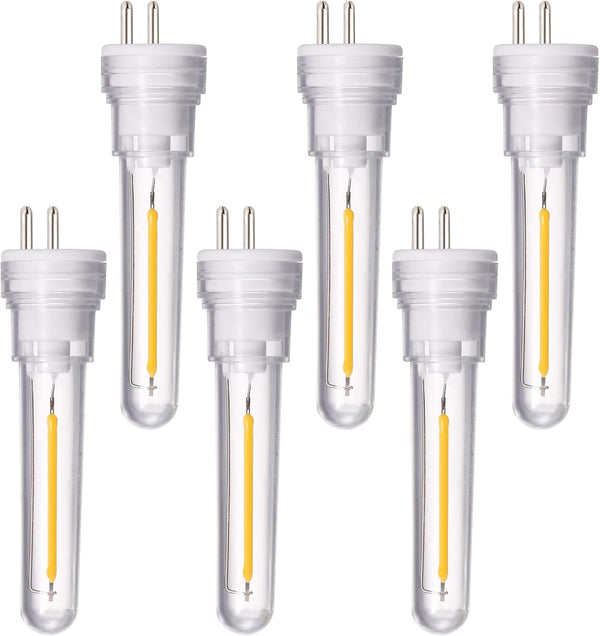 DGE S14 Replacement LED Bulb, 6 Pack, 1.5 Watt LED Replacement Light Bulb, Shatter-Proof and Waterproof IP65