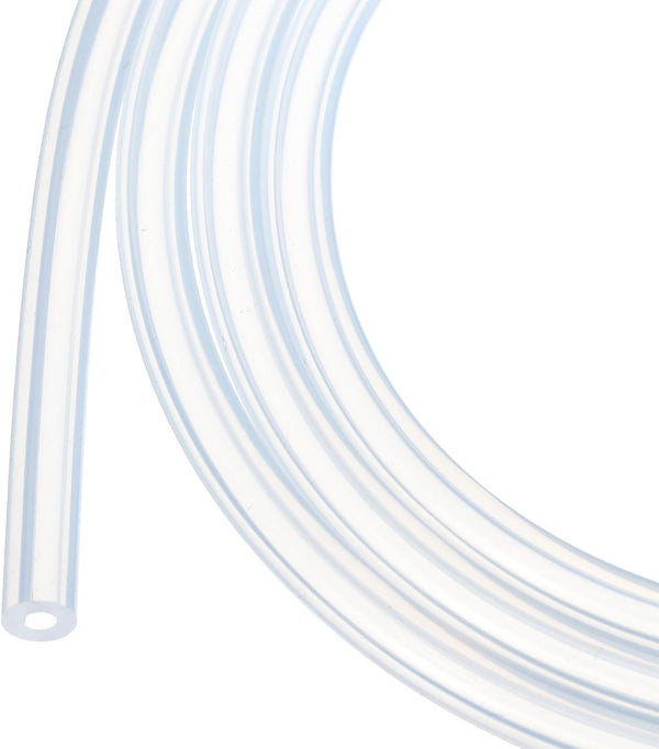 1m(3.3ft) Clear Silicone Tubing, 2.5mm(0.1") ID x 5.6mm(0.22") OD for Pump Siphoning, Draining, Irrigation, Brewing