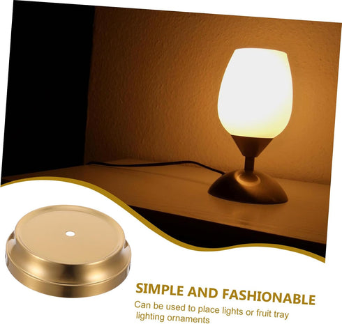 WOONEKY Table Lamp Base Holder Elegant Concave Design for Desk Floor Lamps Sturdy Base for Stability Versatile Home