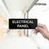 Electrical Panel Sign, Durable ABS Plastic with Full Adhesive Backing, 2x6" Sign for Door or Wall