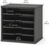 Ballucci 5 Tier Adjustable File Organizer Paper Sorter, Office Desk Organizer, 13 5/8" x 9 1/4" x 12", Black