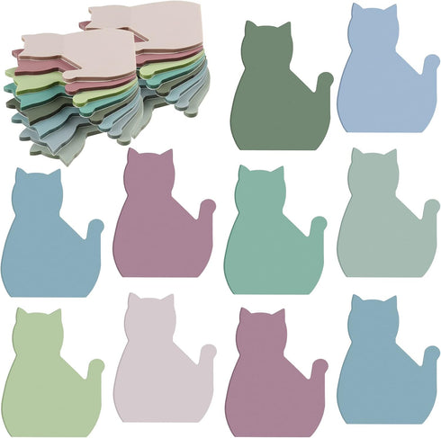 Ctosree 800 Sheets Cat Sticky Notes Set, 8 Bright Color Pads, Cute Cat Desk Accessories for School Office