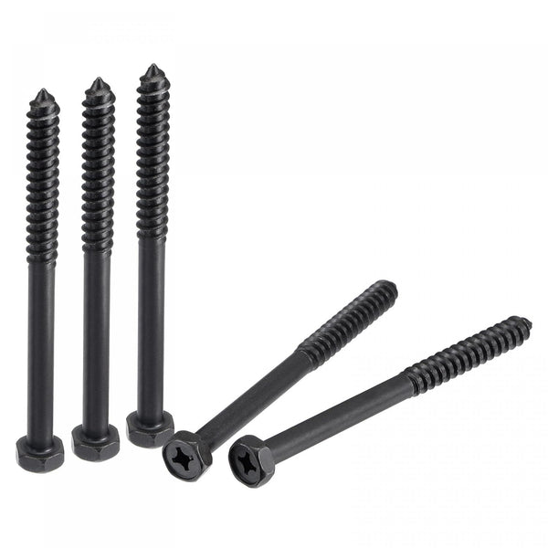 uxcell Hex Lag Screws 5/16" x 4" Carbon Steel Phillips Head Bolts for Deck Building or Joining Lumber (10pcs)