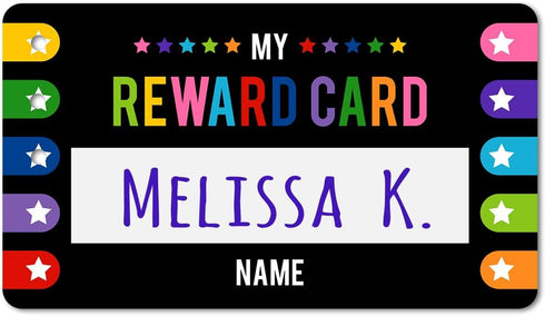 Classroom Reward Card - 100 Star Student Behavior Goal Cards, 2" x 3.5" Flat School Teacher Incentive Cards
