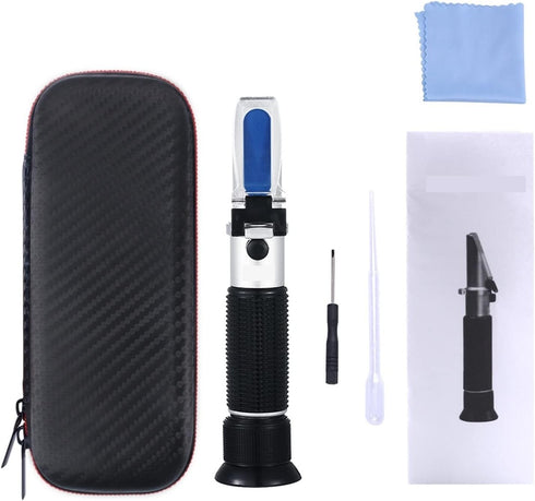 VGVGV Brix Refractometer, Handheld 0-100% Salinity Aquarium Refractometer 1.000-1.070SG Salinity Seawater Salinometer for