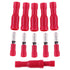 Hilitchi 50Pairs Insulated Male Female Bullet Quick Splice Wire Terminals, Wire Crimp Connectors, Red, 22-16 Gauge