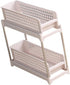 NOENNULL Rolling Cart Storage Trolley Cart Slide Out Rolling Utility Cart Shelf Rack on Wheels Multi-purpose Shelving