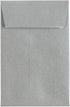 LUXPaper #4 Coin Envelopes | 3'' x 4 1/2'' | Silver Metallic | 80lb. Text | 50 Quantity