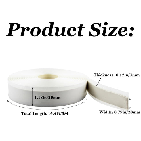 White Butyl Sealant Tape, RV Roof Sealing Tape, 16.4Ft Waterproof Butyl Tape for Window Glass Repair