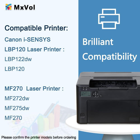 MxVol 071H Toner Cartridge High Capacity Replacement for Canon CRG 071H 071 Black (1-Pack, 2500 Pages) for ImageCLASS