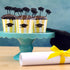 Whaline 600pcs Graduation Cap Stickers, Self-Adhesive Black Graduation Hat Labels for Party Decor