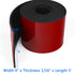 WochiTV Adhesive Solid Rubber Strips, 4" Wide x 1/16" Thick x 60" Long Black Neoprene Rolls