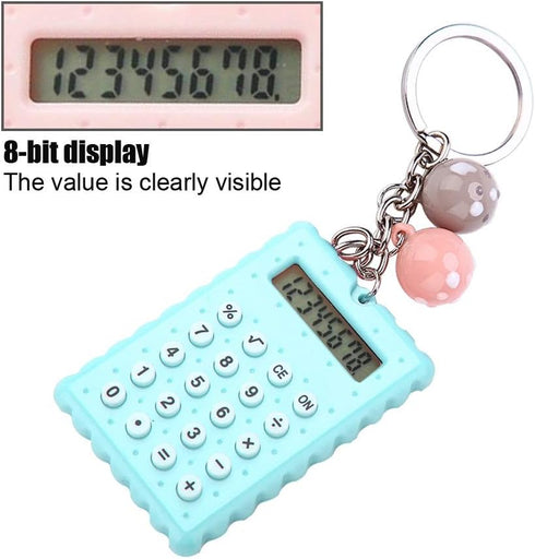 fosa Mini Portable Cute Cookies Key Chain Calculator, Candy Color Pocket Standard Function