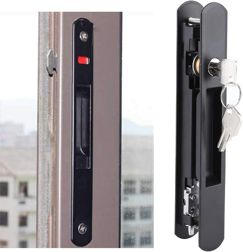 Sliding Door Handle Set, Simple Style Mobile Double Sided Lock Catch for Sliding Glass Door and Windows
