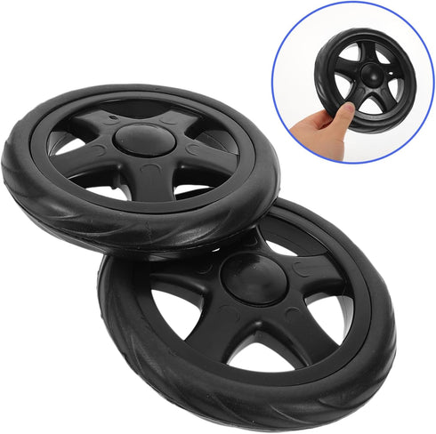 2pcs Alipis Heavy Duty Grocery Trolley Wheels Compact Stair Friendly Rolling Cart Replacement Casters for Shopping