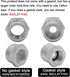 Joywayus 2PCS 1/2 G Male to 3/8 Compression Female Thread Bushing, Nickel Plated Brass Faucet Connector