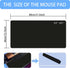Baestappy 7.9"x9.4" Erasable writable(Frontside) Table mat,Dual Sided Desk Mat, Large Mouse Pad, Notepad, Writing White