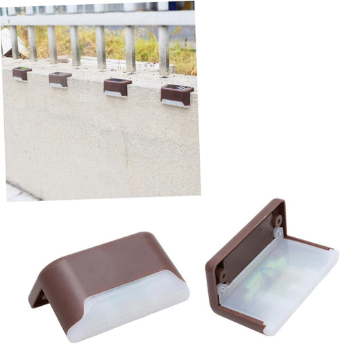 SHINEOFI Solar Powered Deck Stair Lights LED Outdoor Step Lighting for Patio Fence Paths Walkway with High Light