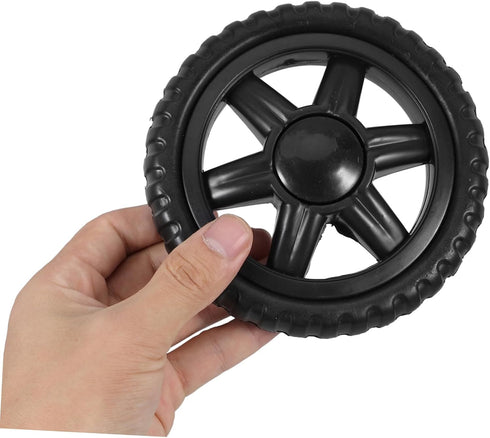 2pcs Garneck Heavy Duty Replacement Wheels for Shopping Cart Stair Climbing Cart Rolling Accessories Black Rubber Foam