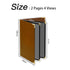 8.5 11 2 Pack 2 4 Restaurant Menu Covers x Menu Holder, Page View Faux Leather Menu Book with Clear PVC Sleeves |