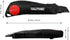 HAUTMEC 18mm Utility Knife Box Cutter with Safety Quick Change Button, Snap off Black SK2 Ultra Sharp Blade, Anti-Slip Ergonomic Rubber Handle for Leather, Rubber, Cartons, Boxes HT0081-KN by HAUTMEC