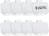 Zonon 8 Pack Basket Labels Clips with 40 Pcs Pantry Labels Set, Removable Bin 3.5 x 2.4 Inch for Kitchen, Black & White