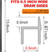 Tenare 4 Pieces Hanging File Rails, PVC Black, 15.8 Inch Long, 1/2 Inch Drawer Sides, Organized File System