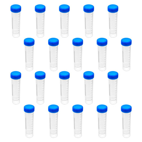 Othmro 50ml Conical Centrifuge Test Tubes, 50pcs with Random Color Screw Caps for Lab Use