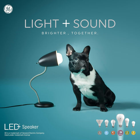 Bulb, BR30 Bulb (1 Pack) GE Lighting LED+ Speaker Indoor Floodlight Soft White, Bluetooth Speaker, No App or Wi-Fi