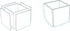 HESIN Acrylic Photo Block Cube Pen Holder, 4-Side Desktop Storage Organizer for Office, Home, Kids, 5" x 5" Photo Frame